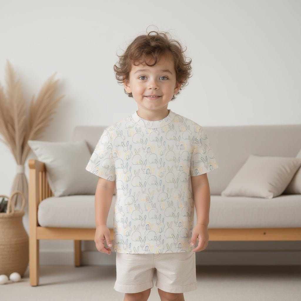 Boxy Toddler Tee | Bunnies