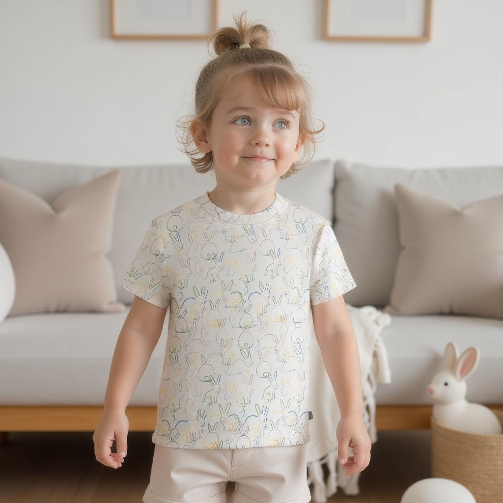 Boxy Toddler Tee | Bunnies