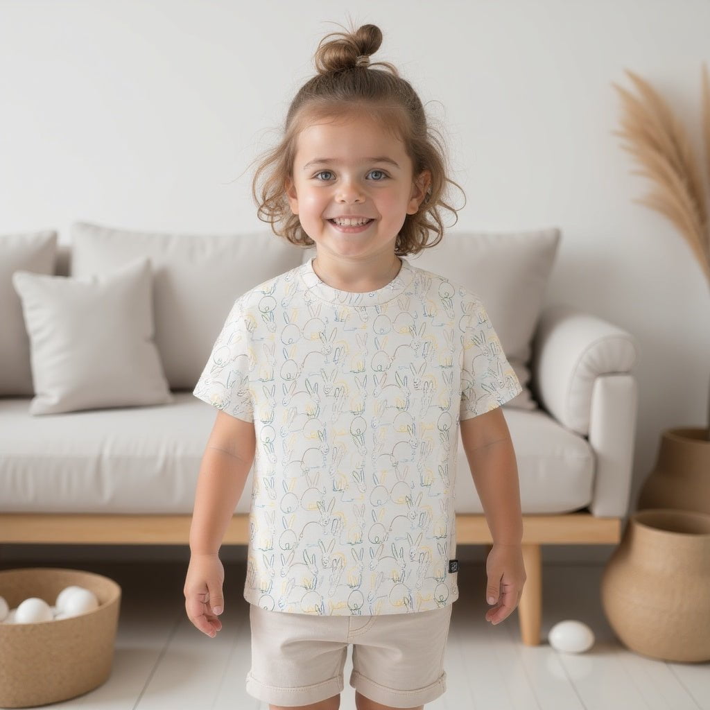 Boxy Toddler Tee | Bunnies