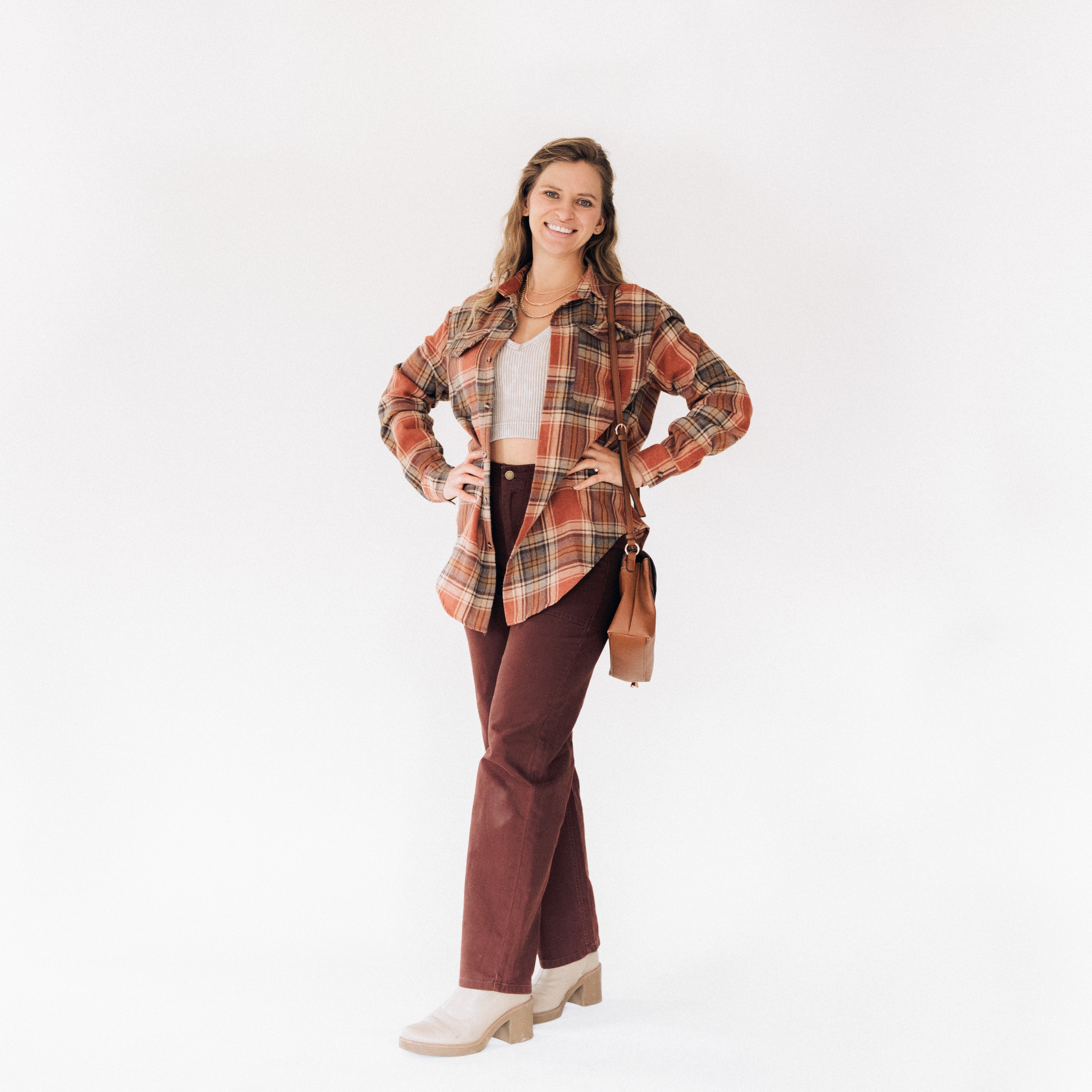 Lightweight Rust Flannel - Adult