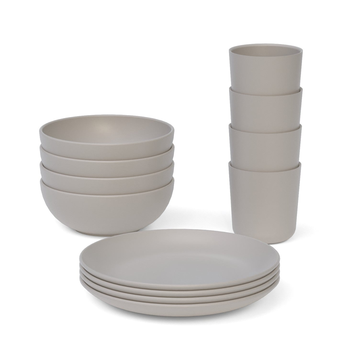 24 Oz Round Cereal Bowl Set Of 4 - Stone