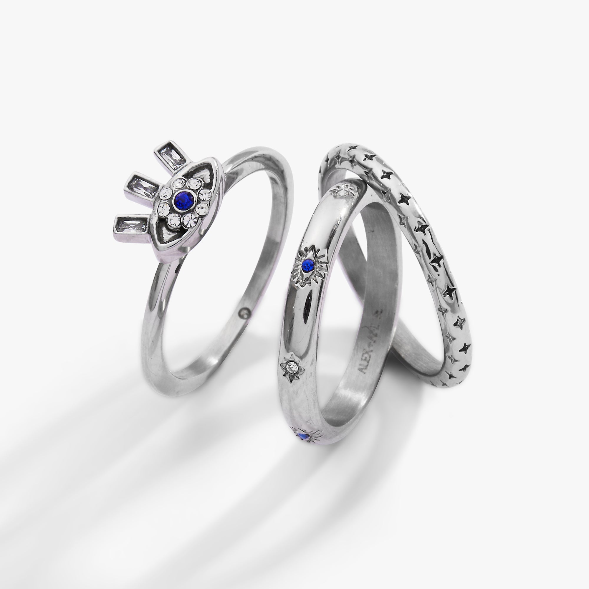 Evil Eye Stacking Ring Set Of 3