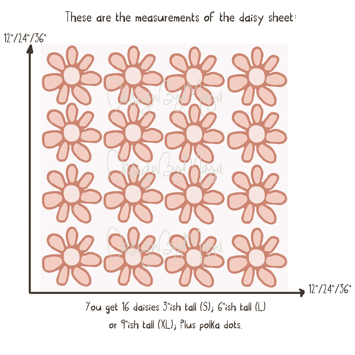 Daisy Flowers - Fabric Nursery Wall Art Decals