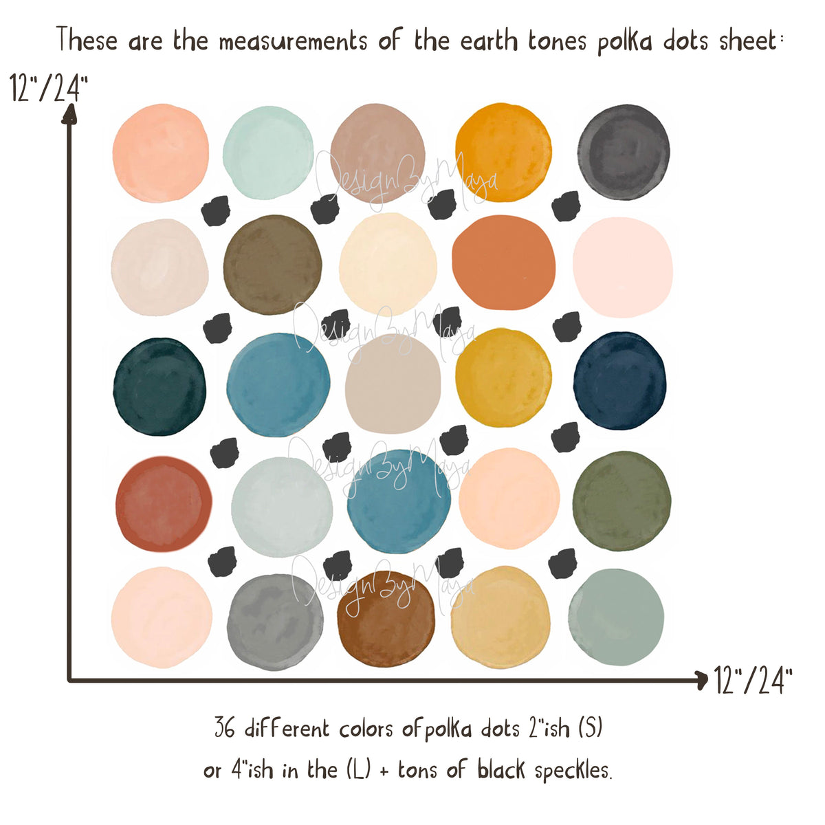 Watercolor Polka Dots - Fabric Nursery Wall Art Decals