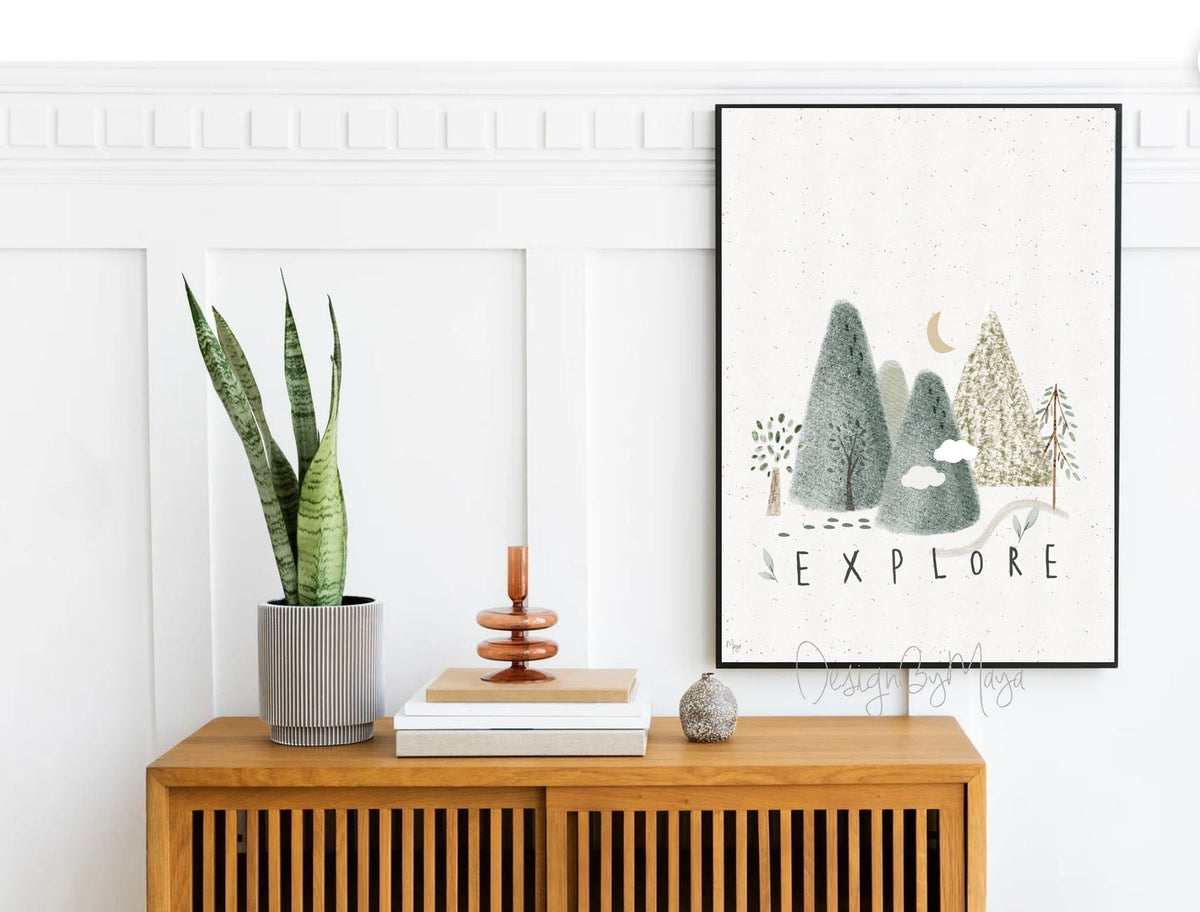 Pine Trees Prints - Luster Paper Nursery Wall Art Prints