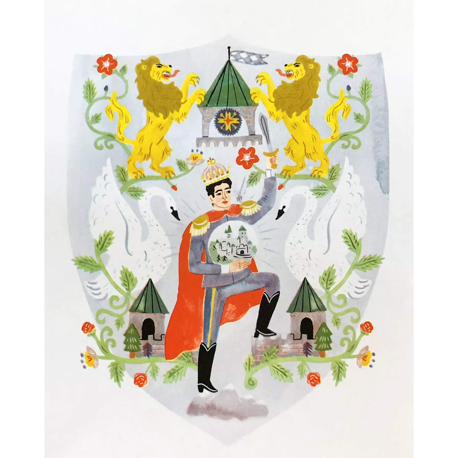 King Ludwig Ii Risograph Print