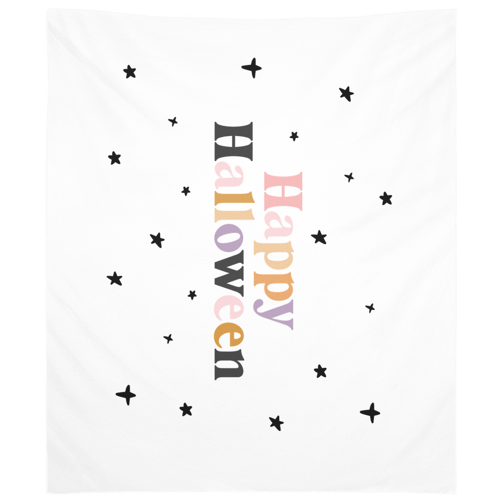 Happy Halloween Tapestry, Wall Decor, Banner, Halloween Banner, Boo Banner, Halloween Decor