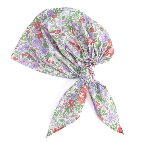 Girls Pre-tied Hair Bandana Scarf - Kids Age 3-8 Y- Vintage Floral