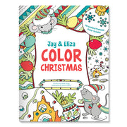 Color Christmas with Me Adult and Child Personalized Coloring Book
