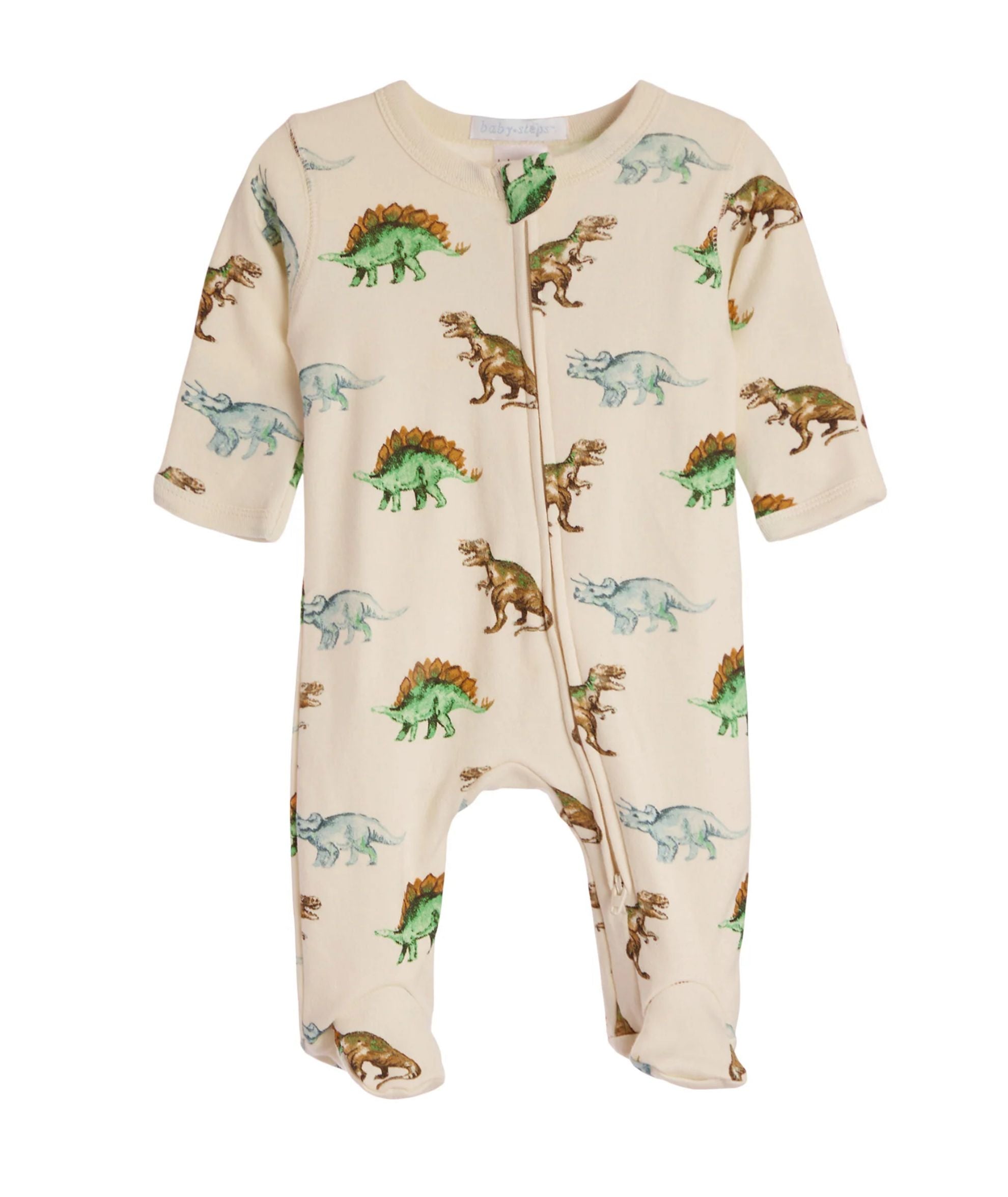 Baby Zipper Footie - Dinos