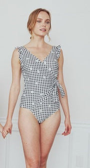 F1802-gingham Daisy Blk