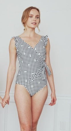 F1802-gingham Daisy Blk