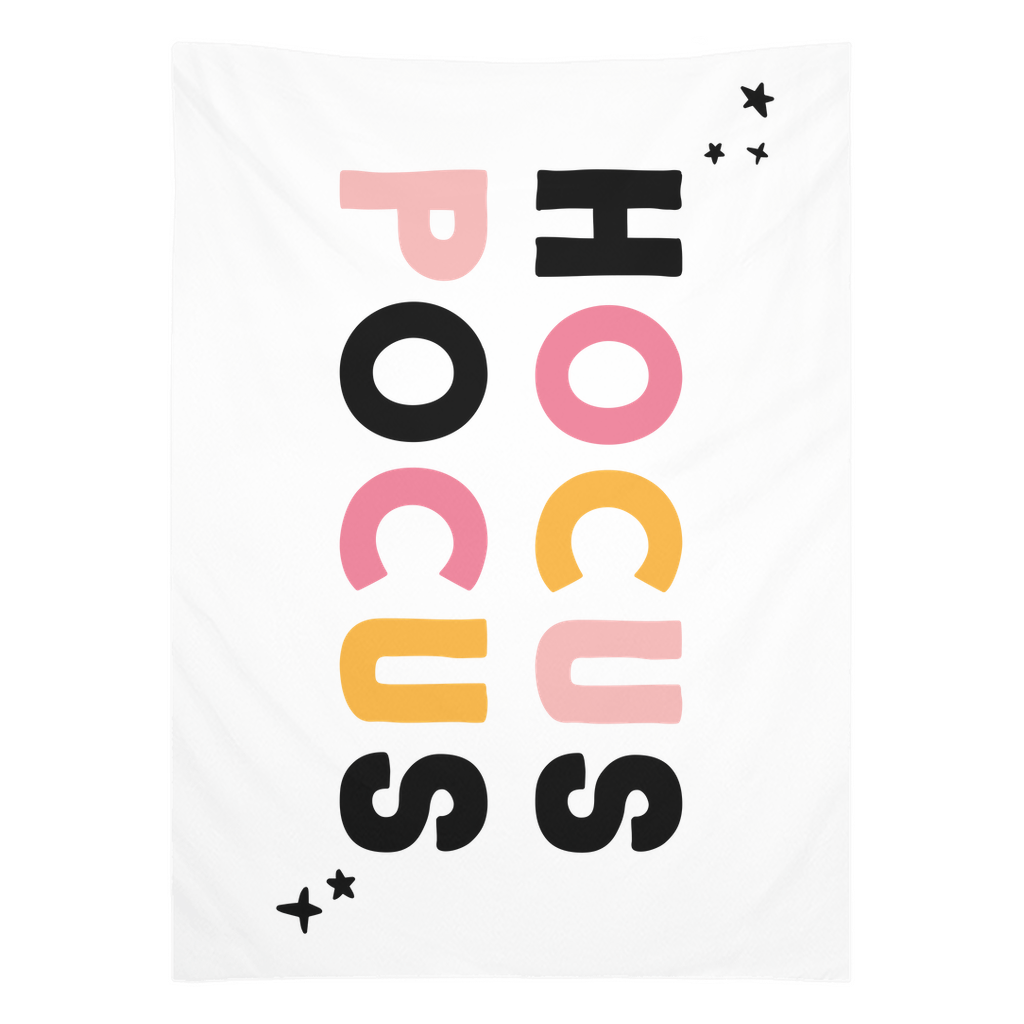 Hocus Pocus Pink Tapestry, Wall Decor, Banner, Halloween Banner, Boo Banner, Halloween Decor