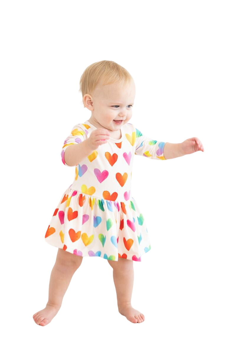 Lotta Love 3/4 Sleeve Twirl Bodysuit