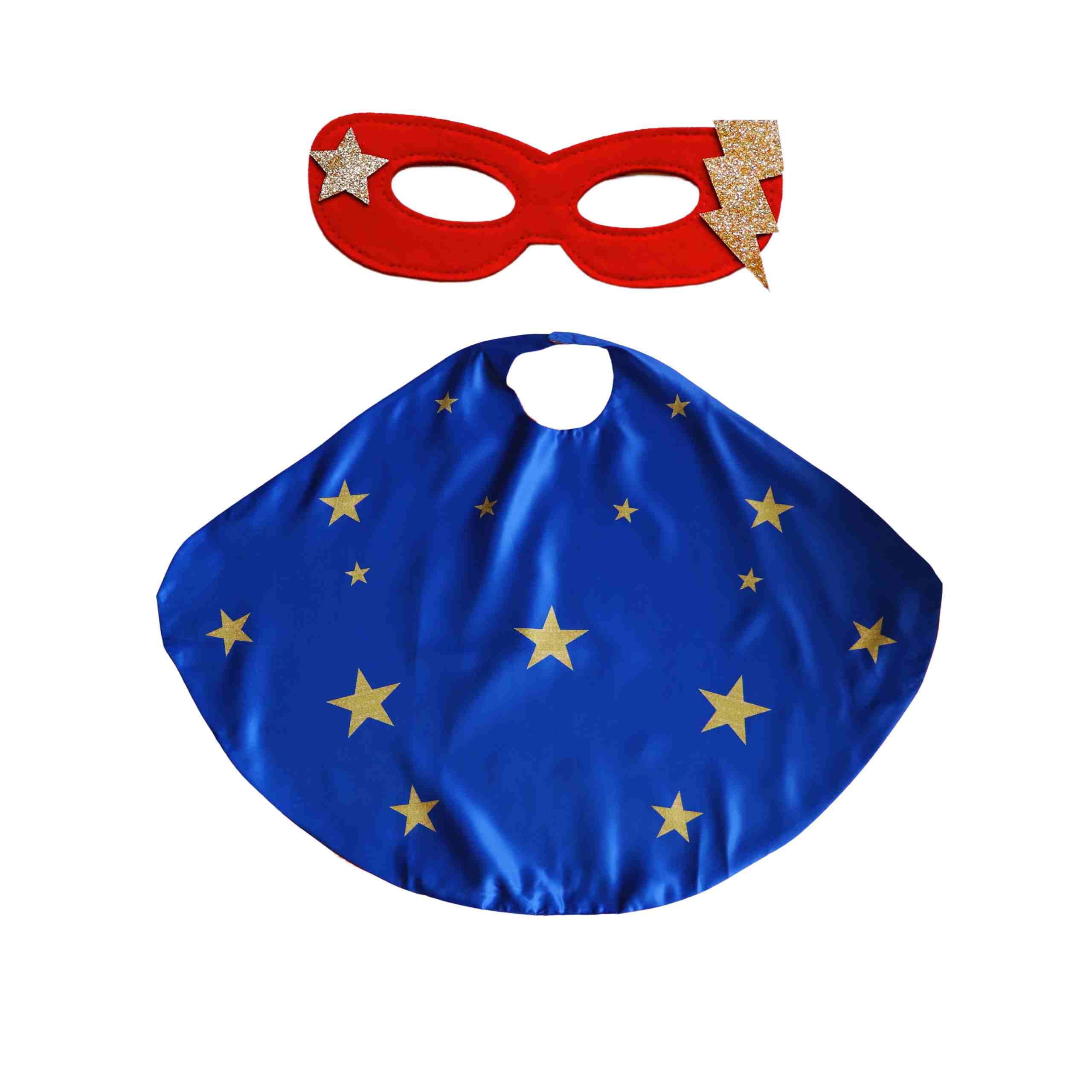 Superhero Star Power Cape Set, Blue