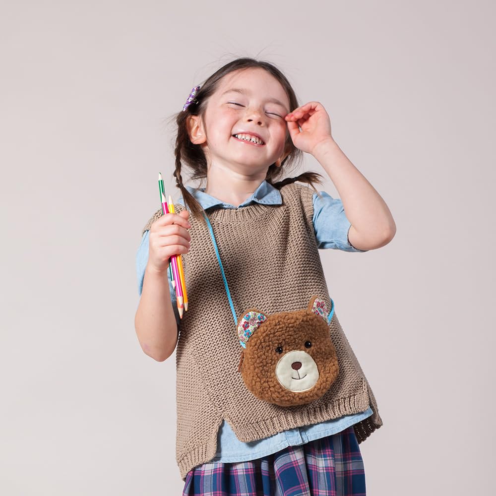 Plush Teddy Bear Crossbody Bag For Little Girls, Toddlers (3-8y)