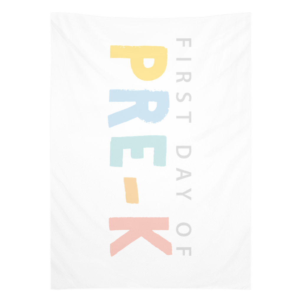 First Day Of Prek Tapestry, First Day Of School Banner