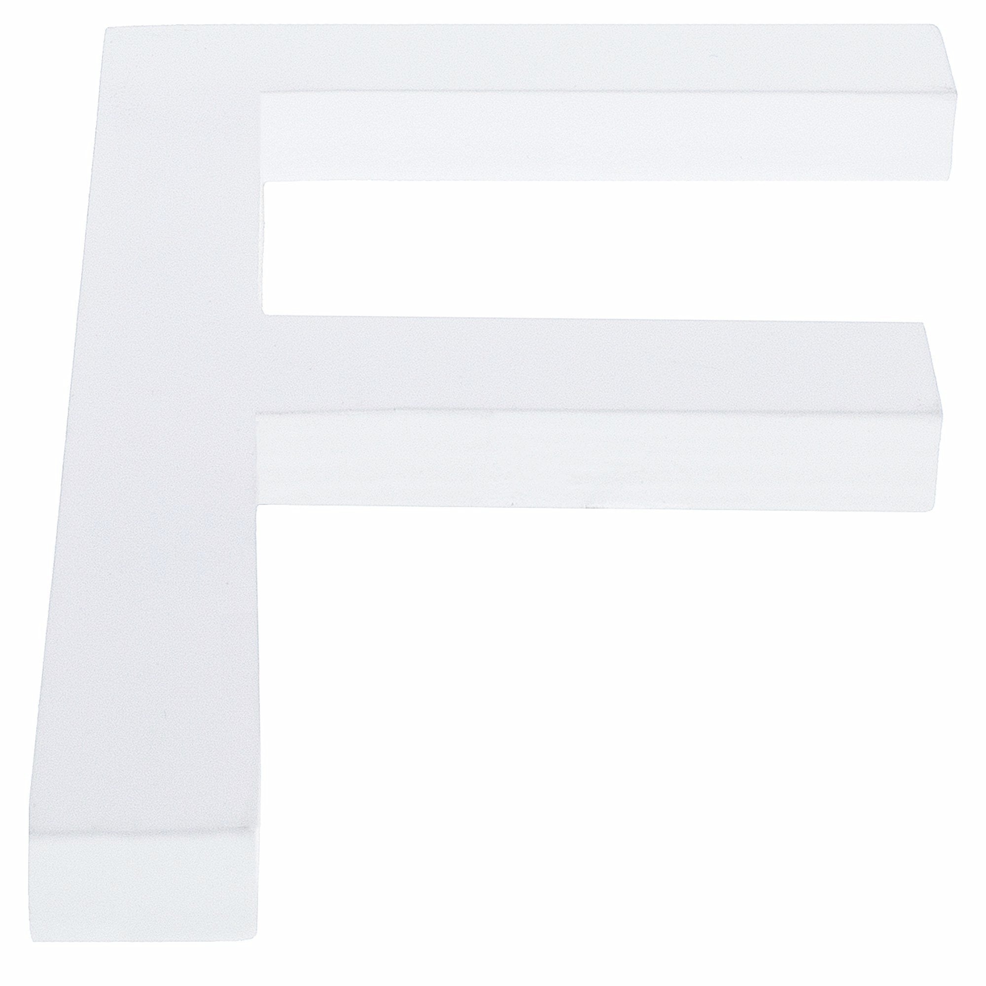 Arial Font White Painted Mdf Wood Letter F (6 Inches)