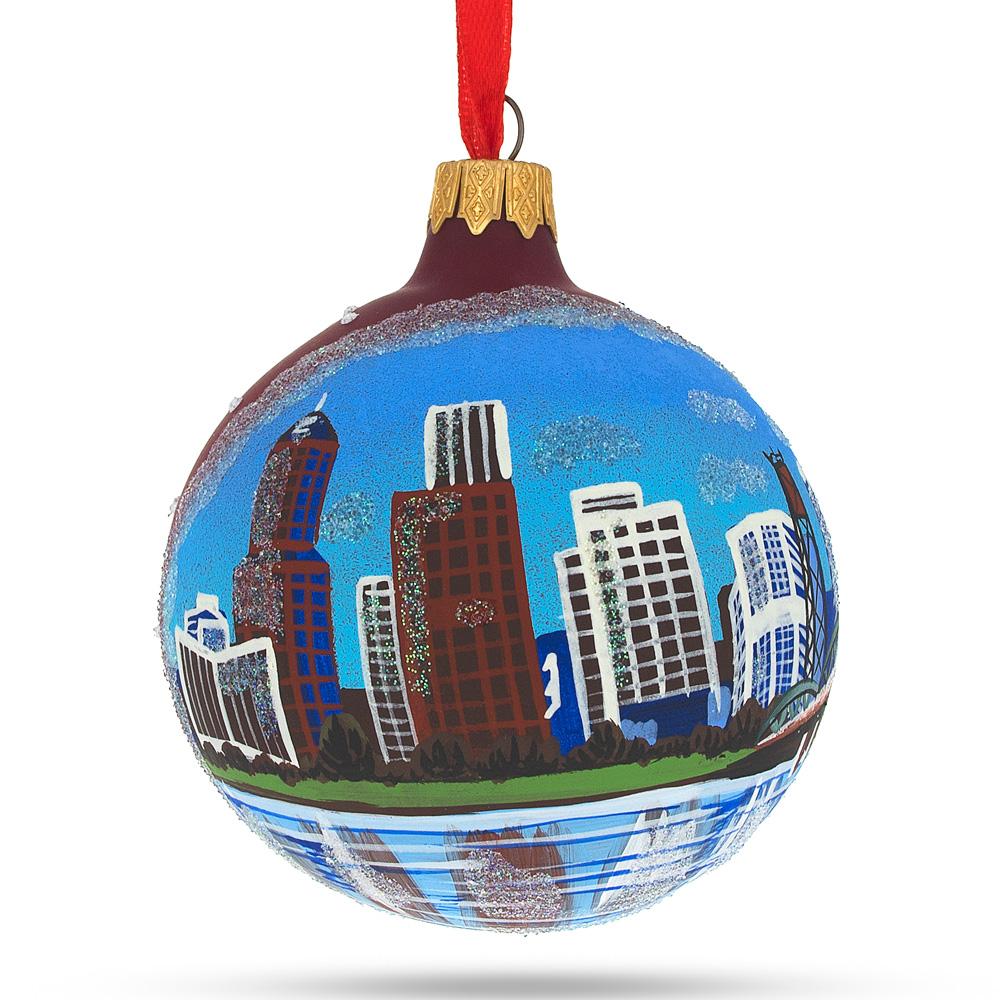 Portland, Oregon Glass Ball Christmas Ornament 3.25 Inches