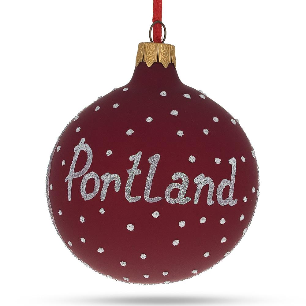 Portland, Oregon Glass Ball Christmas Ornament 3.25 Inches