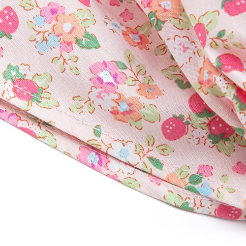 Girls Pre-tied Summer Bandana Scarf - Kids Age 3-8 Y- Strawberry Print