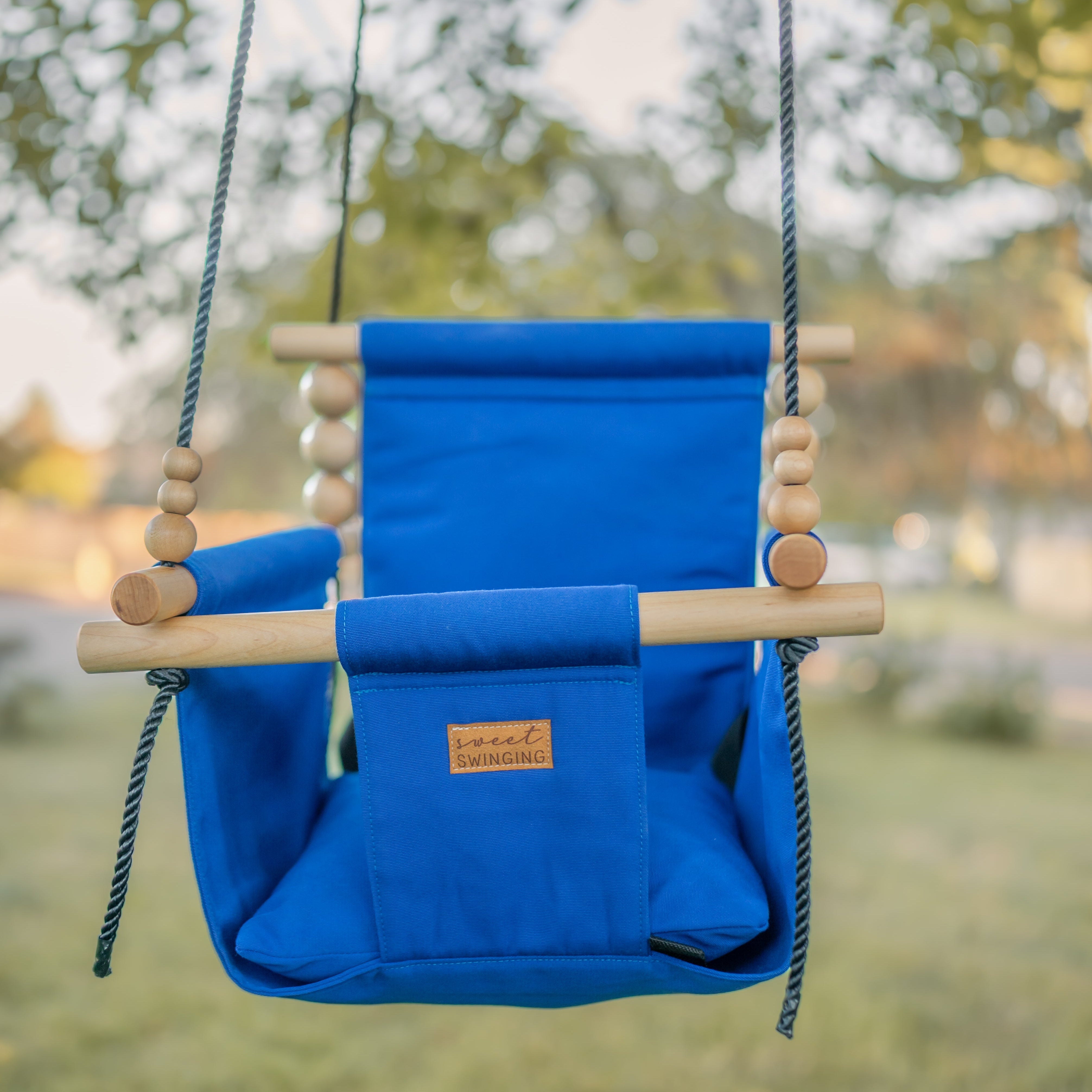 Premium Outdoor High Back Swing Cobalt