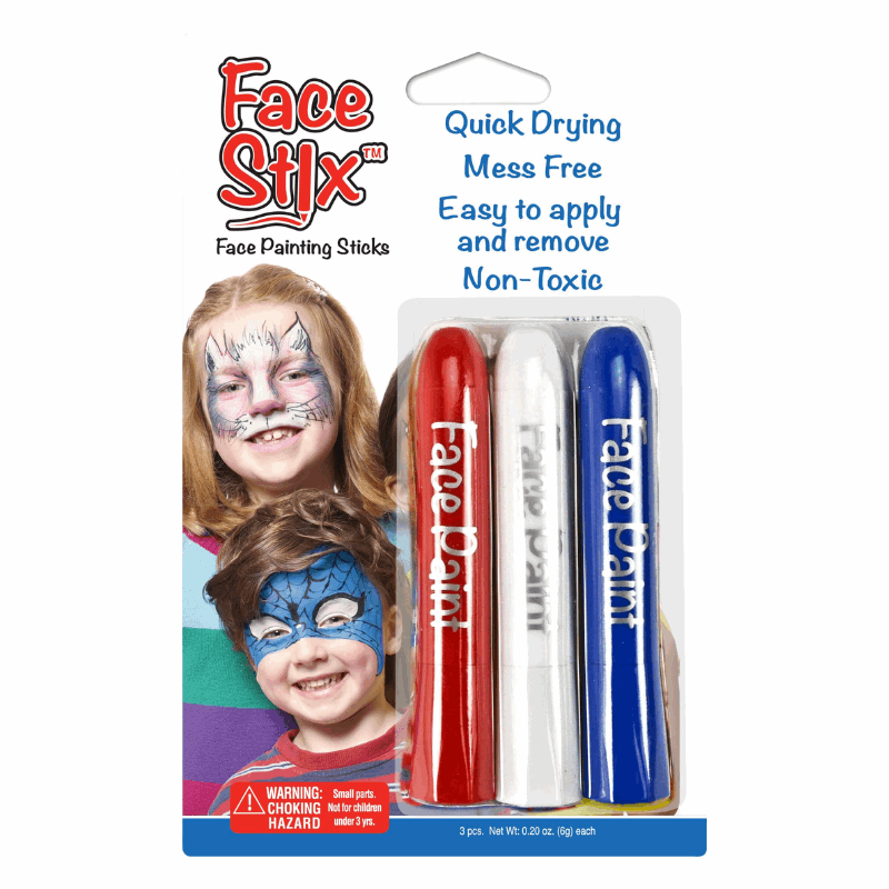 Face Paint Stix, Set Of 3