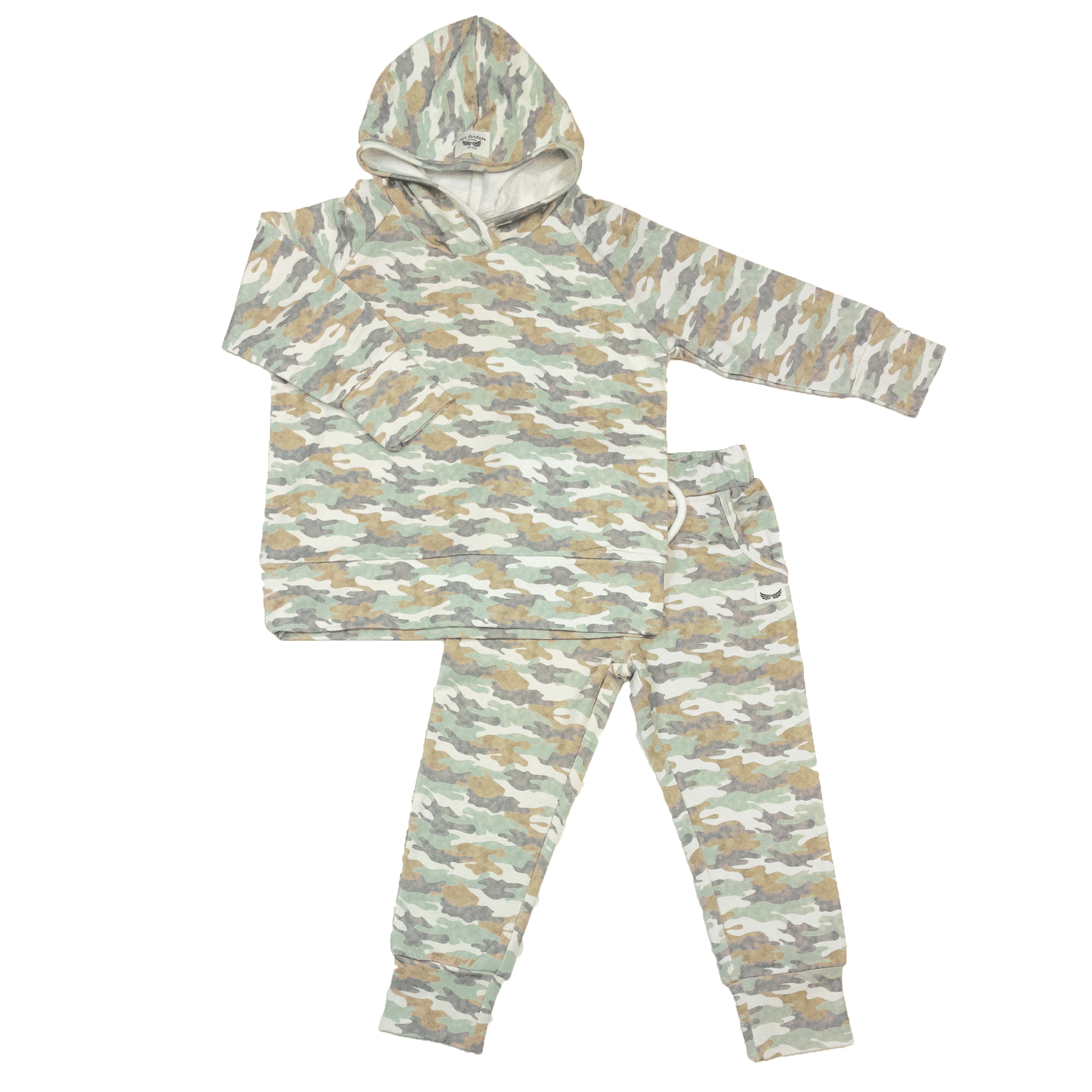 Faded Camo Hoodie Sweatshirt || Bamboo/cotton/spandex French Terry (18m-8y)