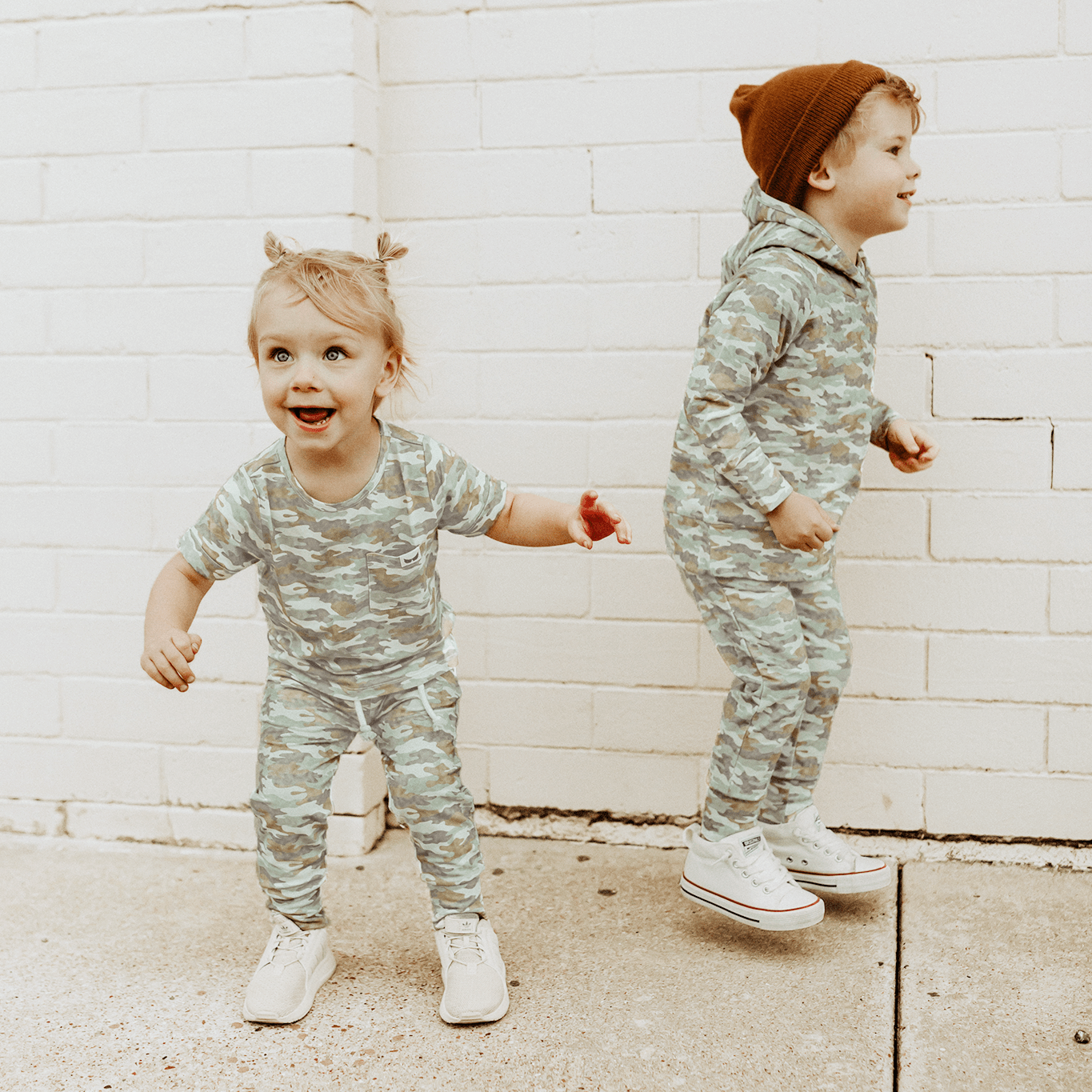 Faded Camo Jogger || Bamboo/cotton/spandex French Terry (18m-8y)