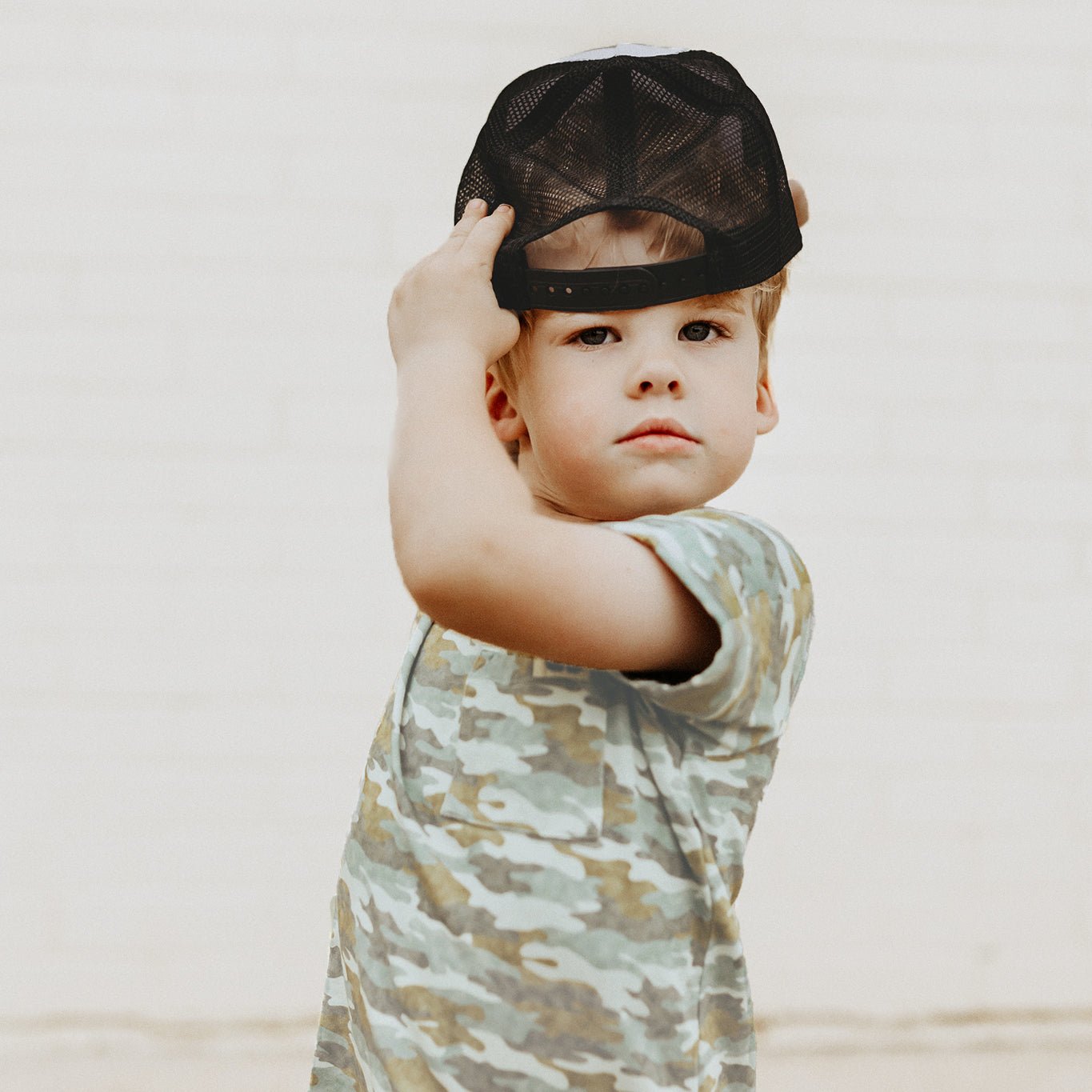 Faded Camo Pocket Tee || Bamboo/cotton/spandex Jersey (18m-8y)