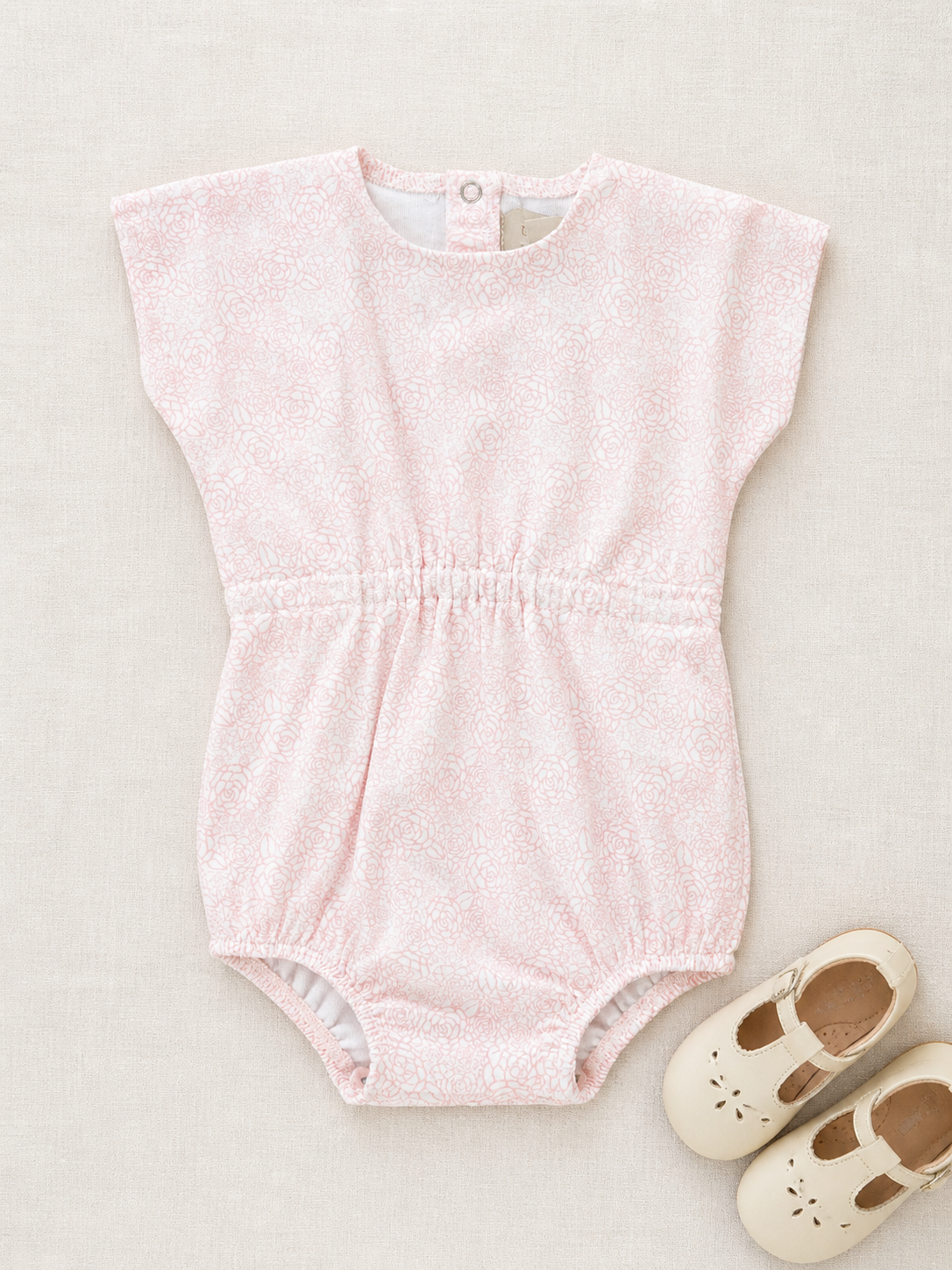 Faded Floral Short Romper