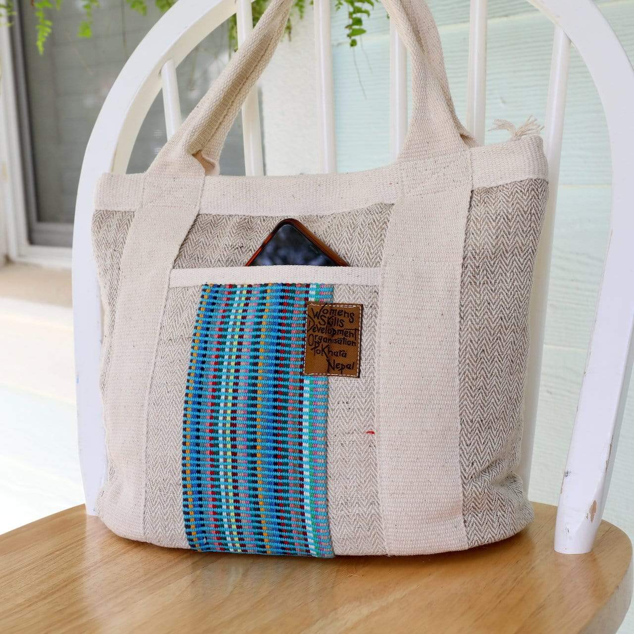 Fair Trade Wsdo Allo Pocket Tote Bag