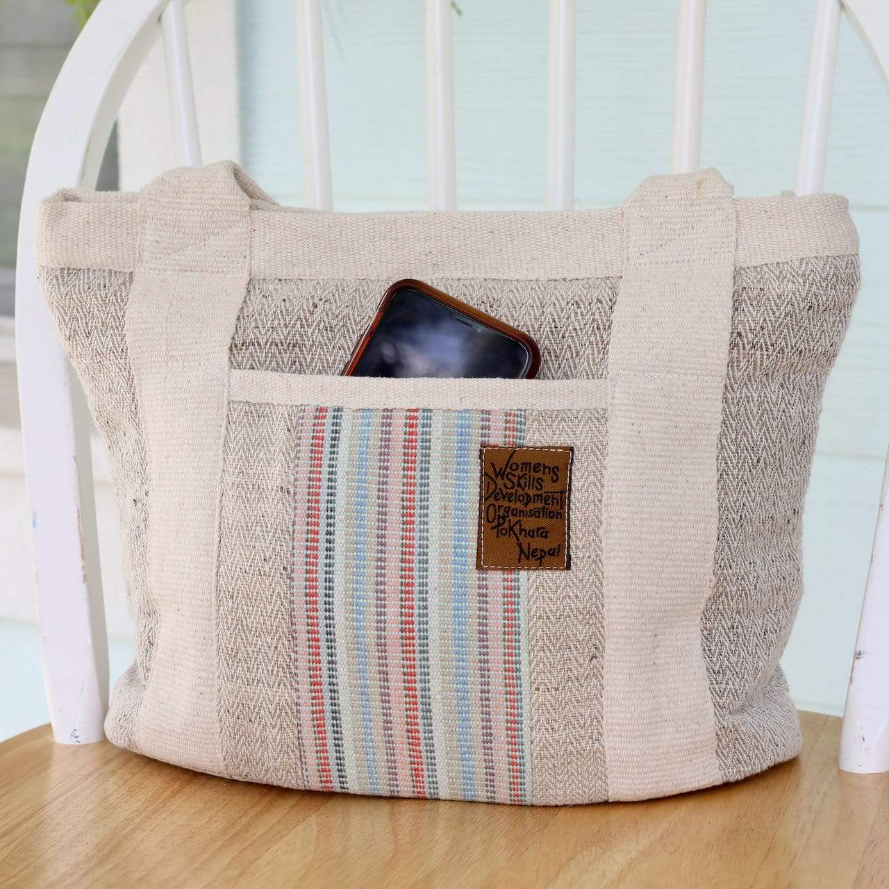 Fair Trade Wsdo Allo Pocket Tote Bag