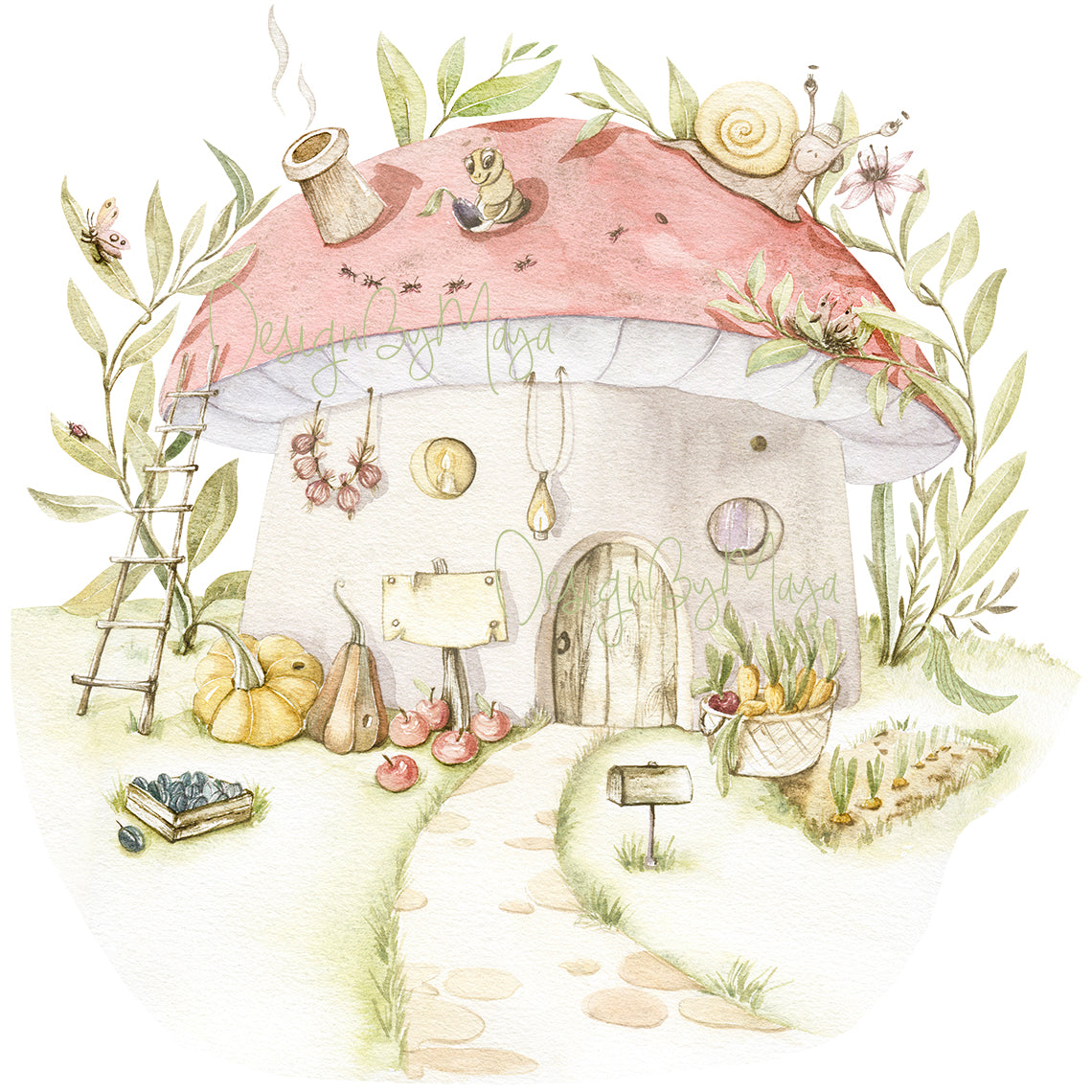 Magical Fairy House - Fabric Nursery Wall Art Decals