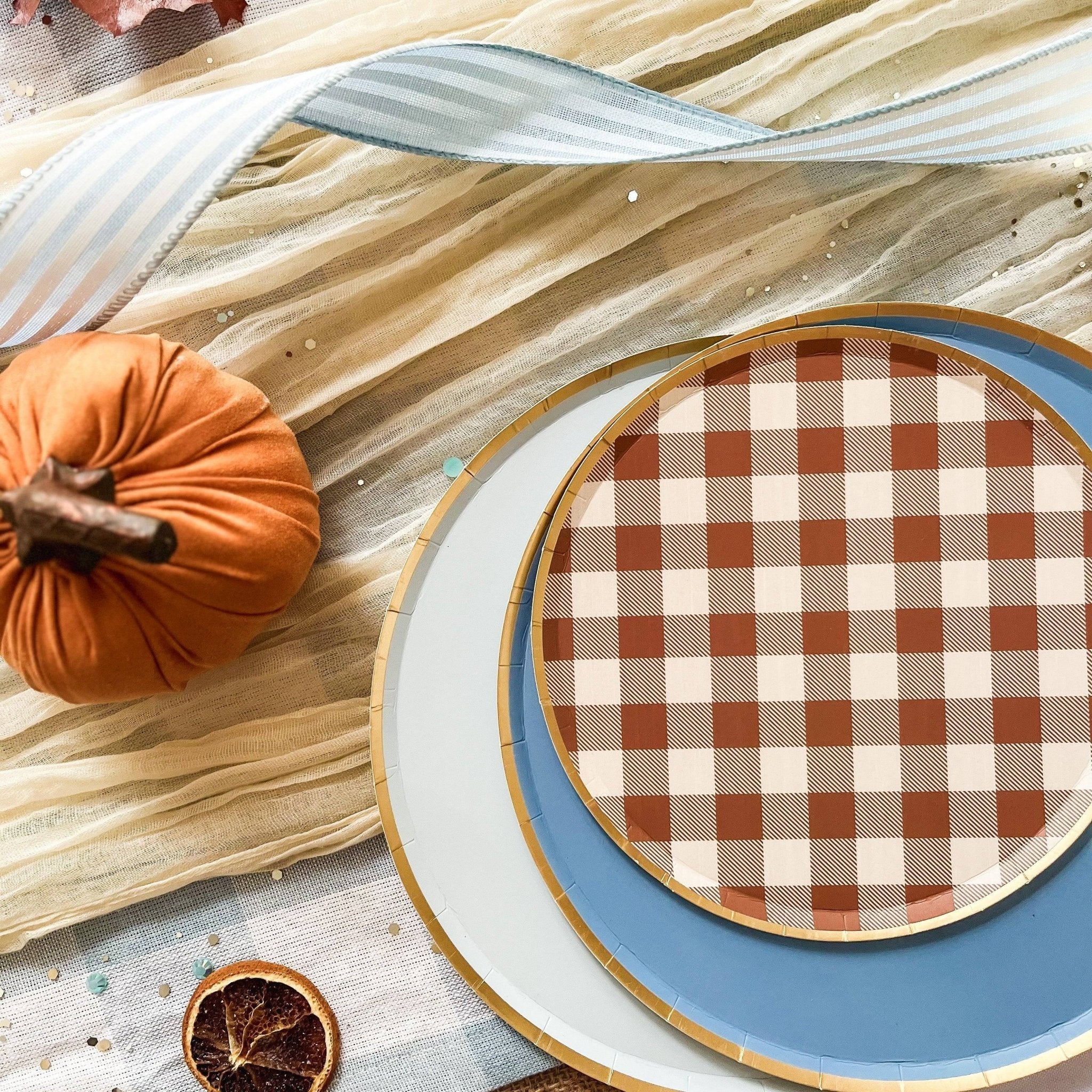 Fall Plaid Plate