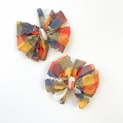 Fall Plaid | Ruffled Hair Clip