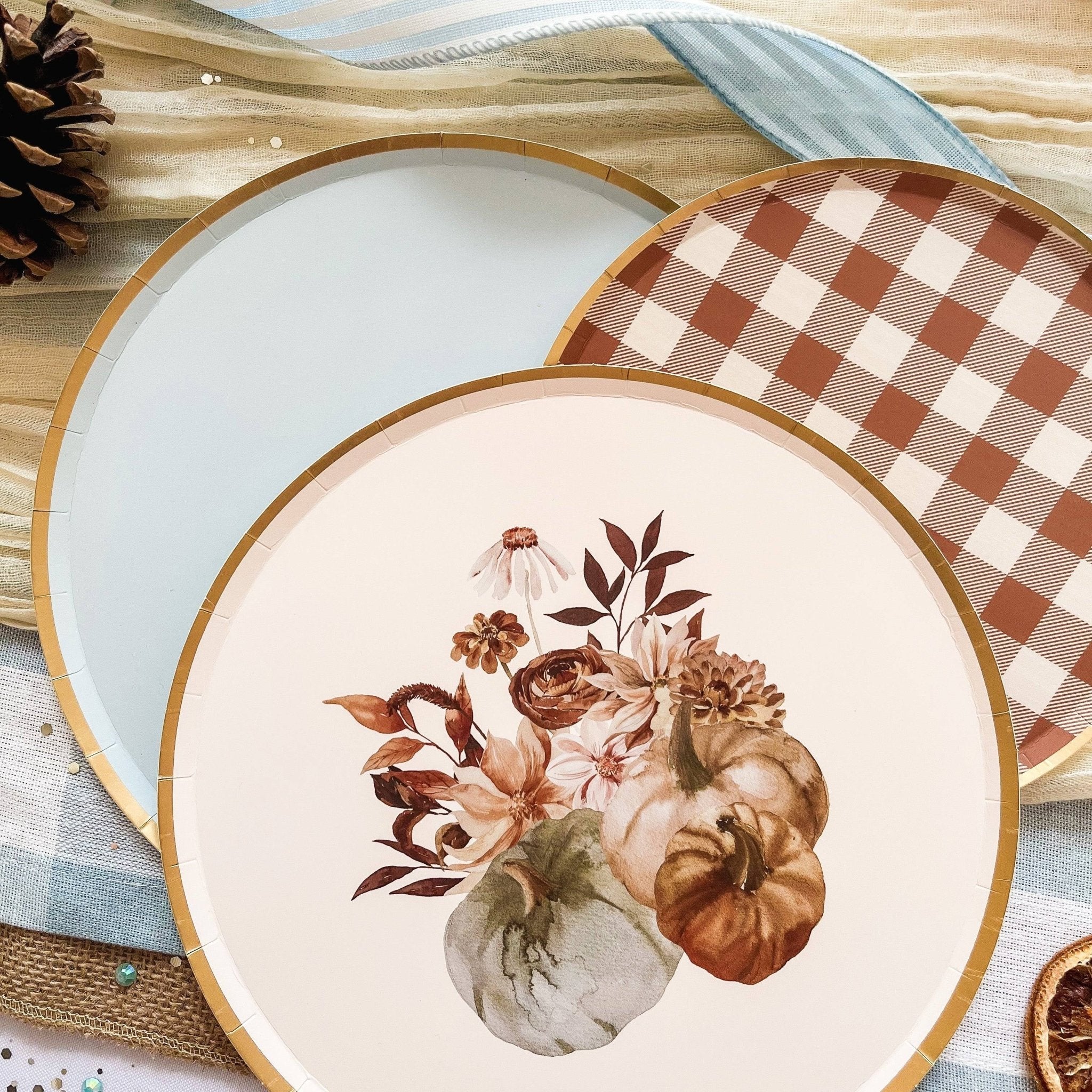 Fall Plaid Plate