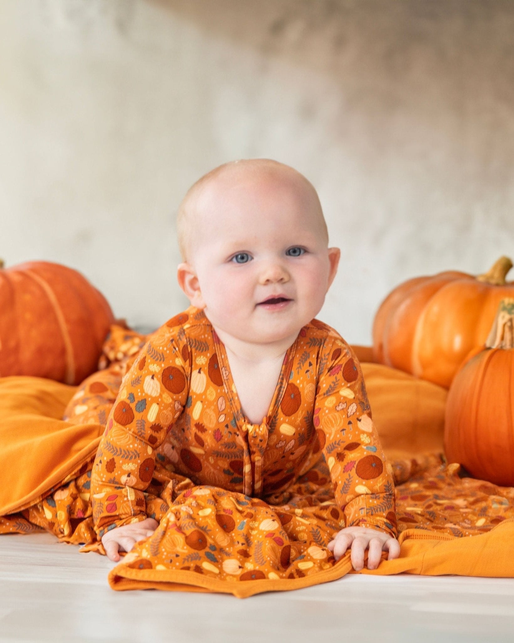 Fall Bamboo Zipper Footie