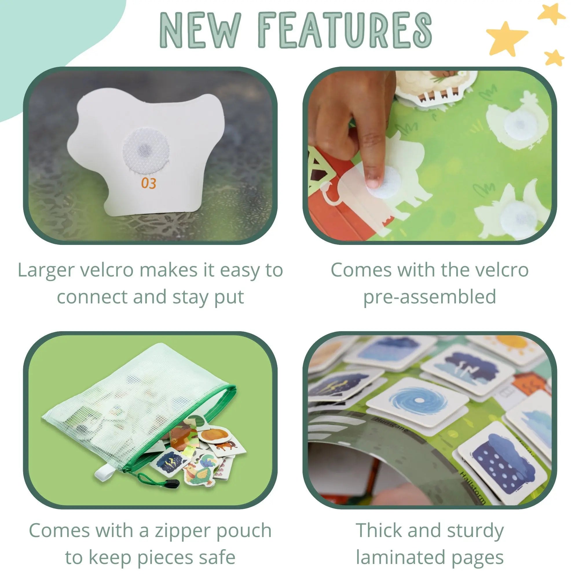 Farm Busy Book With Zipper Pouch