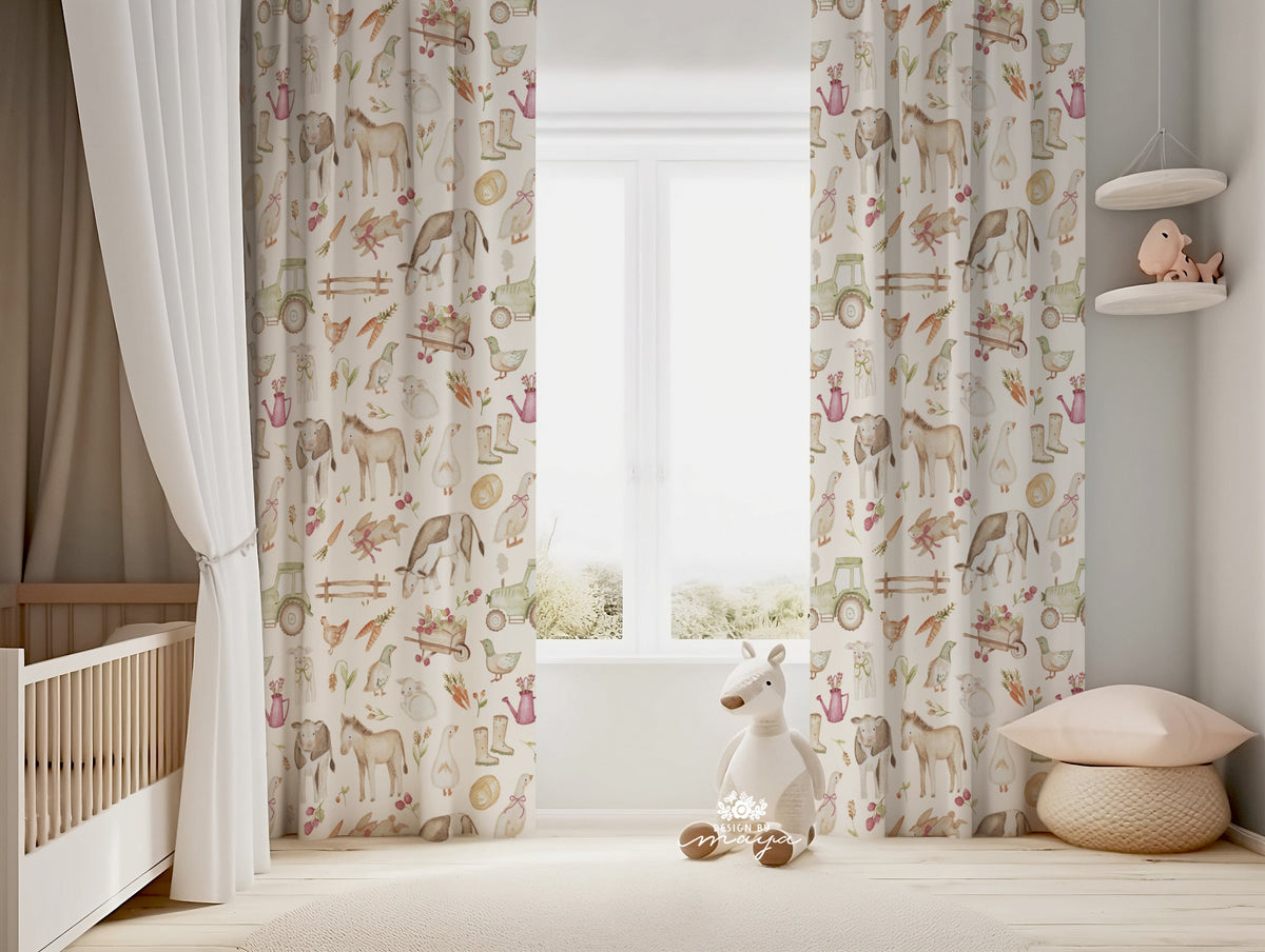 Bugs Theme Curtain - Kids Room Curtain