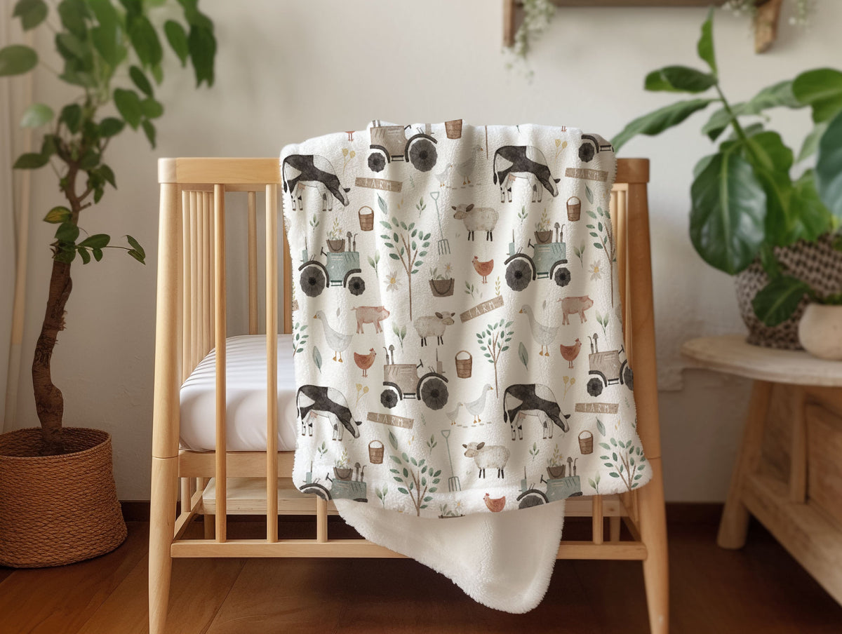 Alphabet - Vintage Baby Blanket