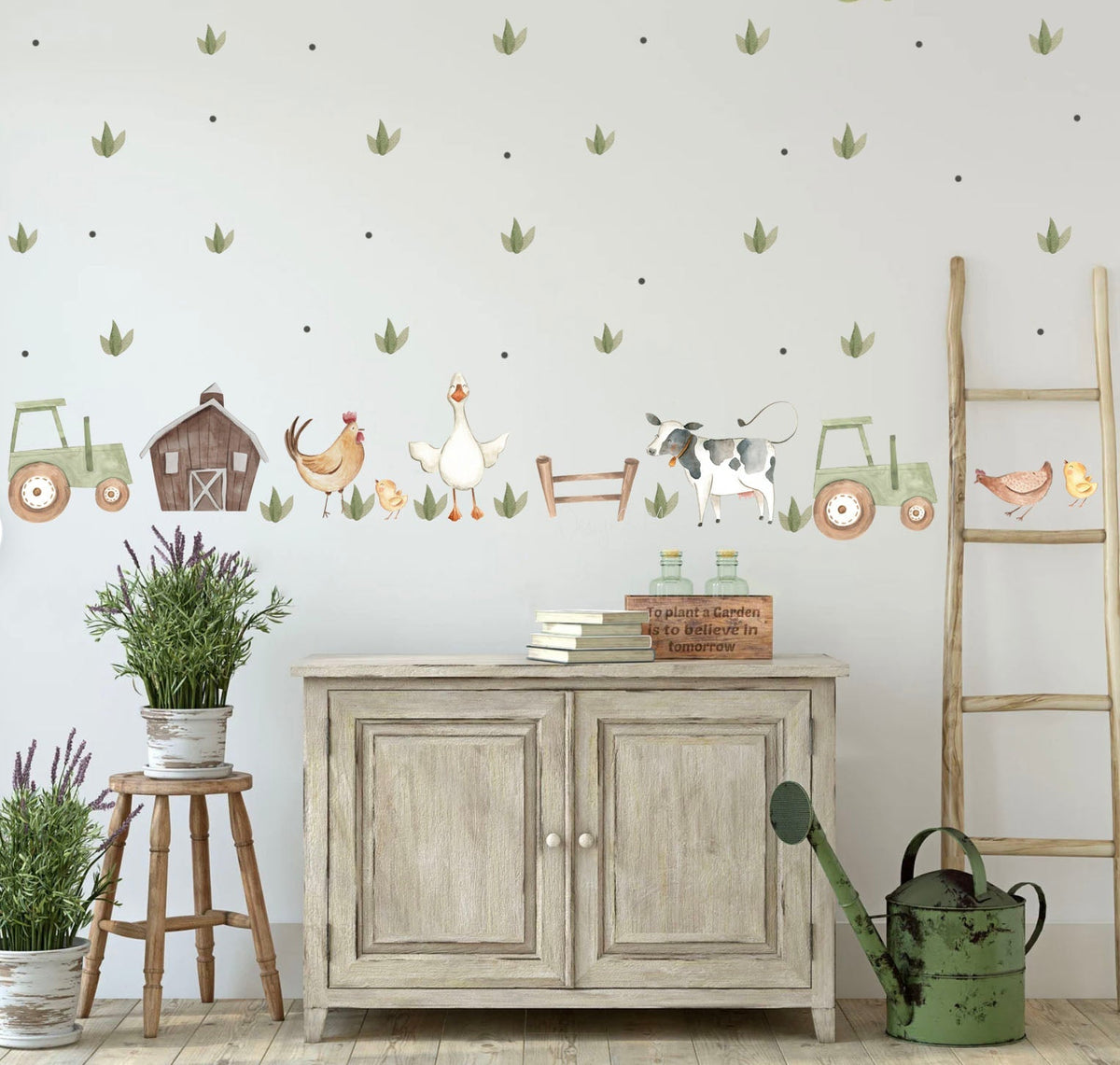 Farm Animals And Friends - Fabric Nursery Wall Art Decals