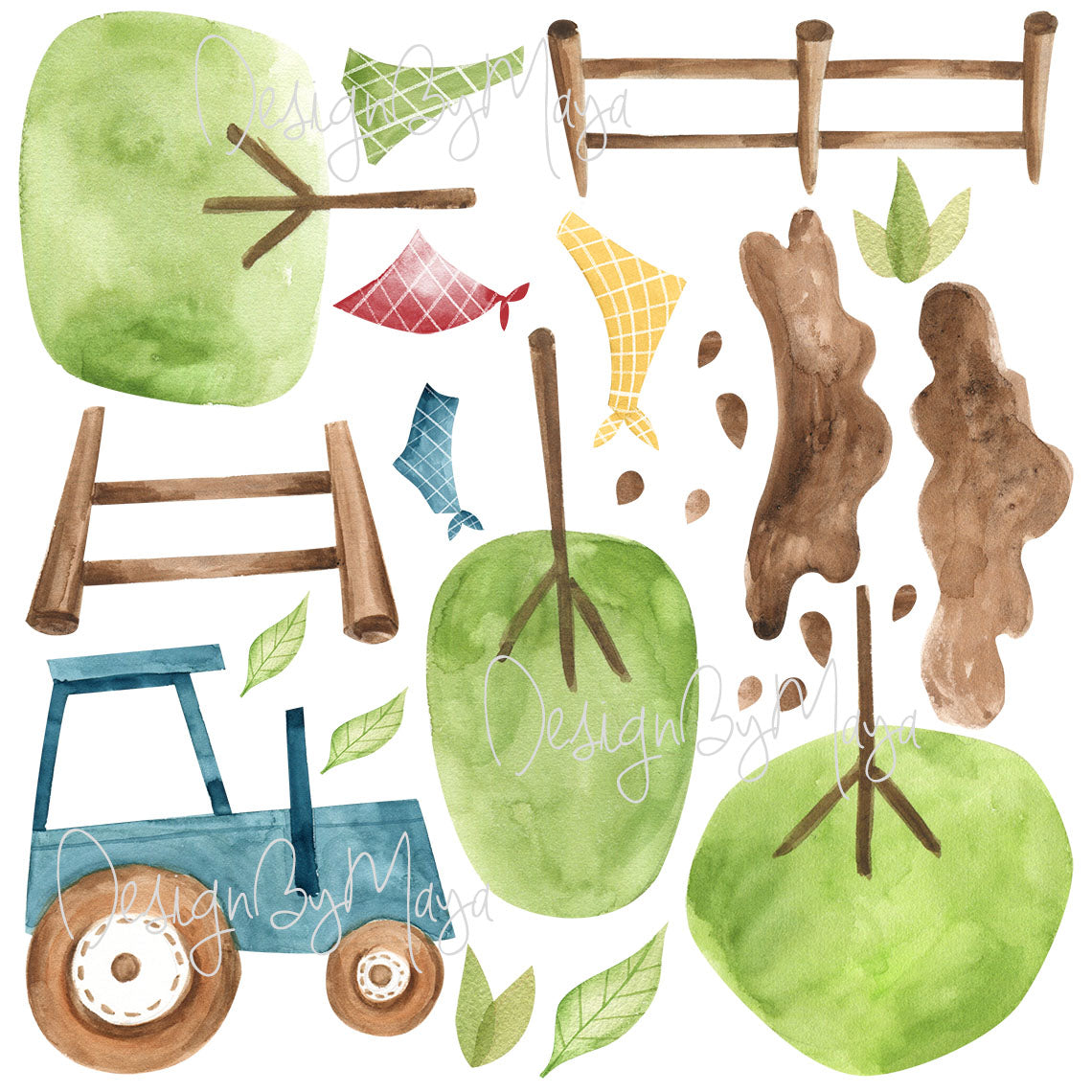 Farm Animals And Friends - Fabric Nursery Wall Art Decals