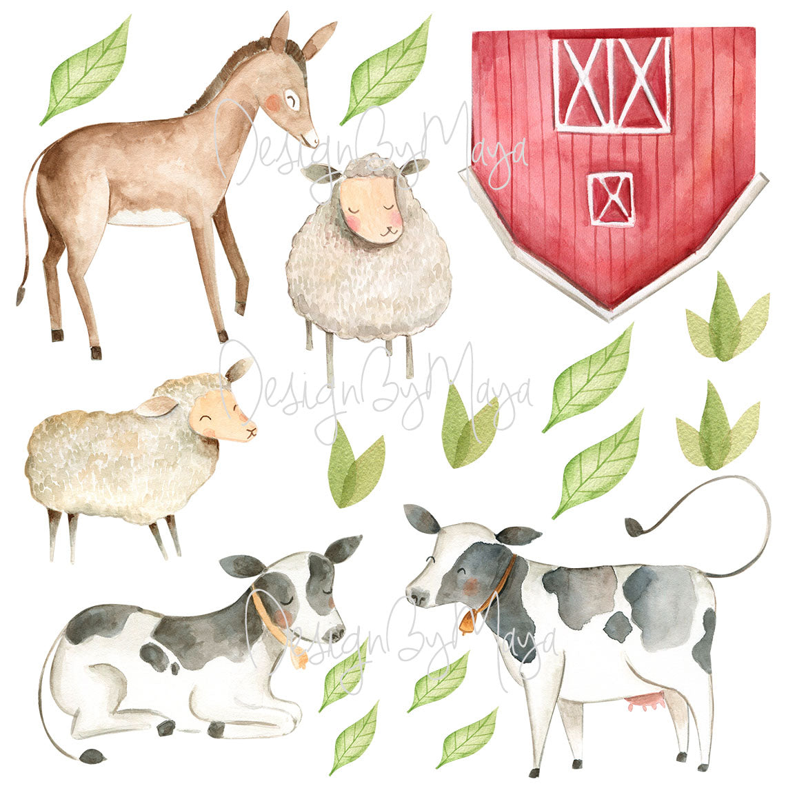 Farm Animals And Friends - Fabric Nursery Wall Art Decals