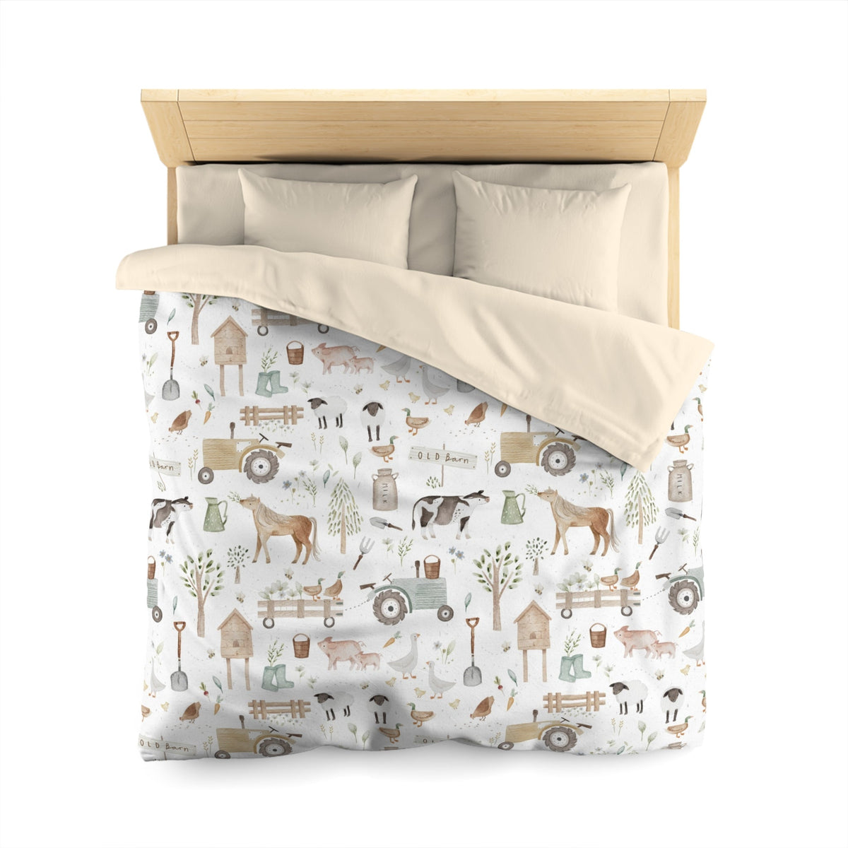 Vintage Alphabet Drawing Duvet Cover Or Comforter