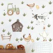 Farm Animals And Friends - Fabric Nursery Wall Art Decals