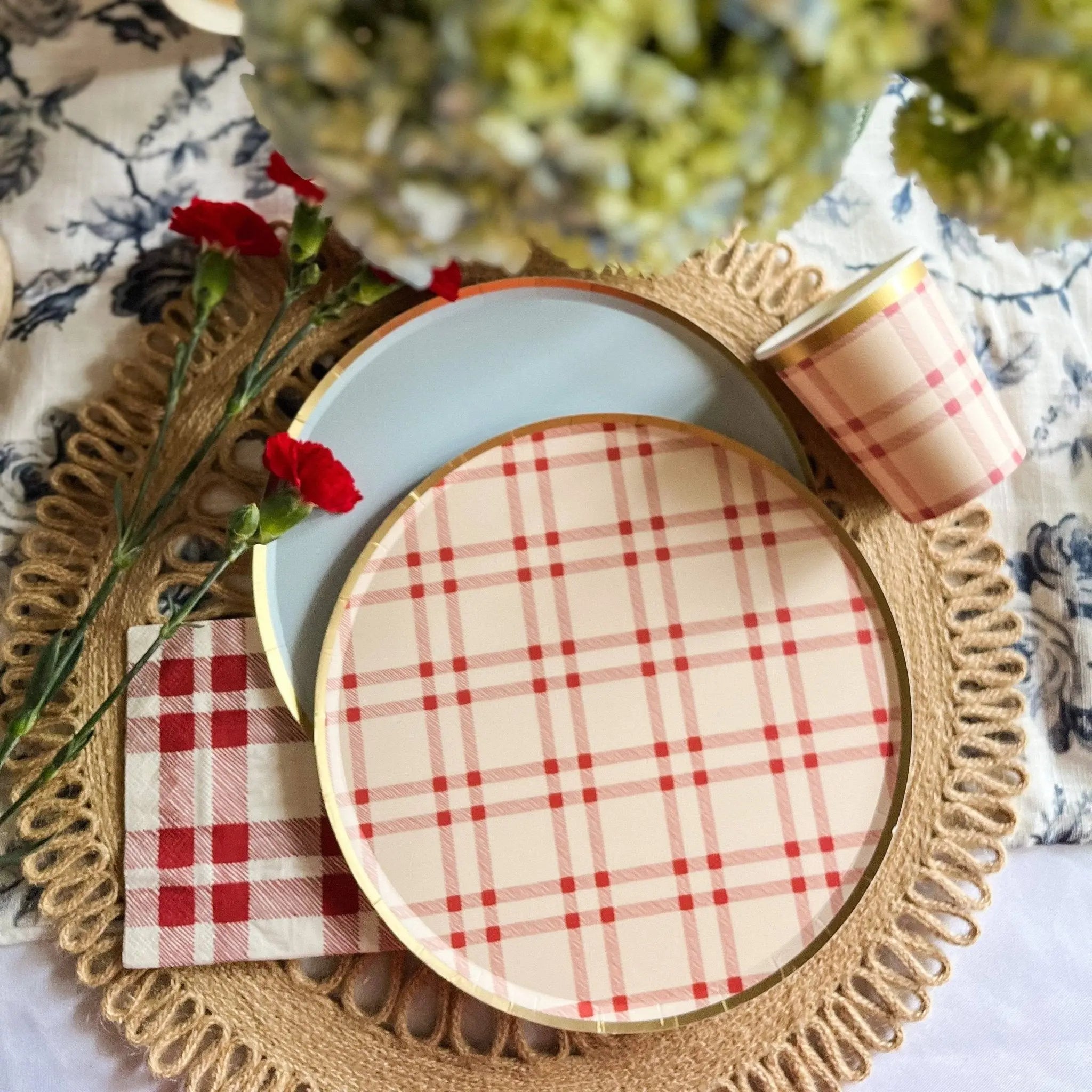 Plaid Large Plate