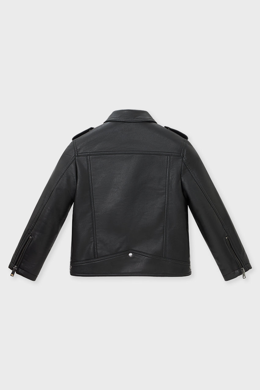 Faux Leather Moto Jacket