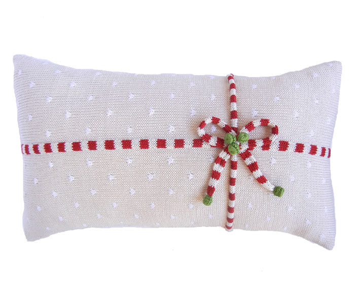 Gift Lumbar Pillow, Ecru