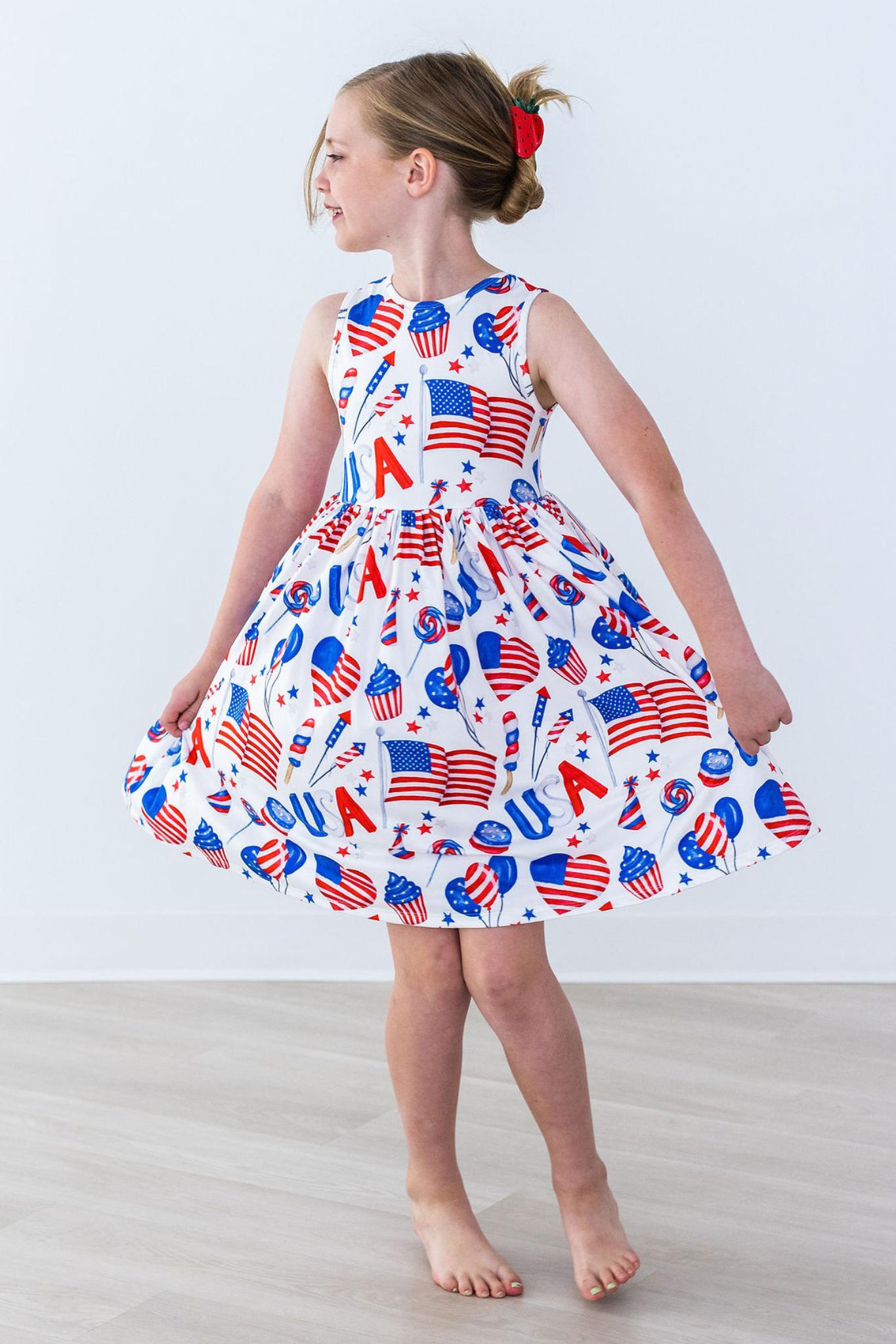 Party In The Usa Tank Twirl Dress